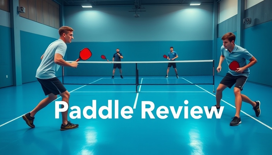 Biggest sweetspot paddle in Pickleball, indoor game scene.