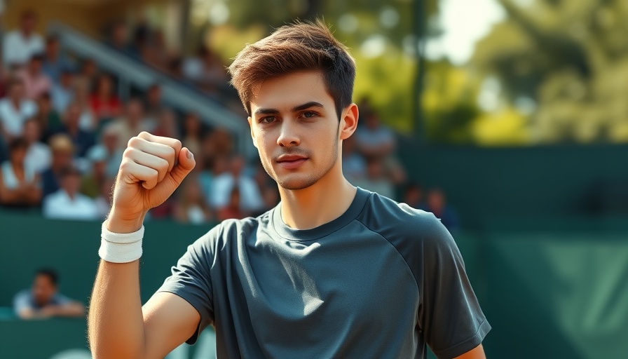 Winning under pressure in tennis, player triumphing.