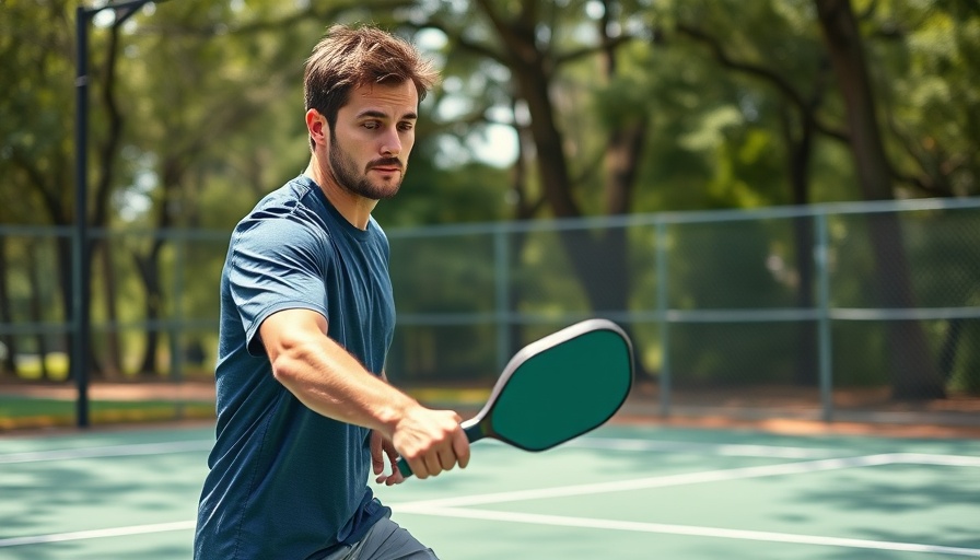 Focused pickleball player aiming to reach 5.0 level