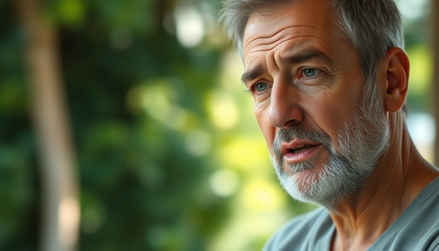 Thoughtful middle-aged man discussing why tennis players grunt.