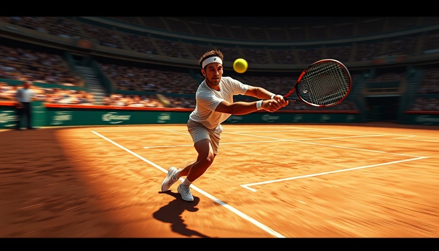 The perfect shot doesn't exi: dynamic tennis serve on clay court.