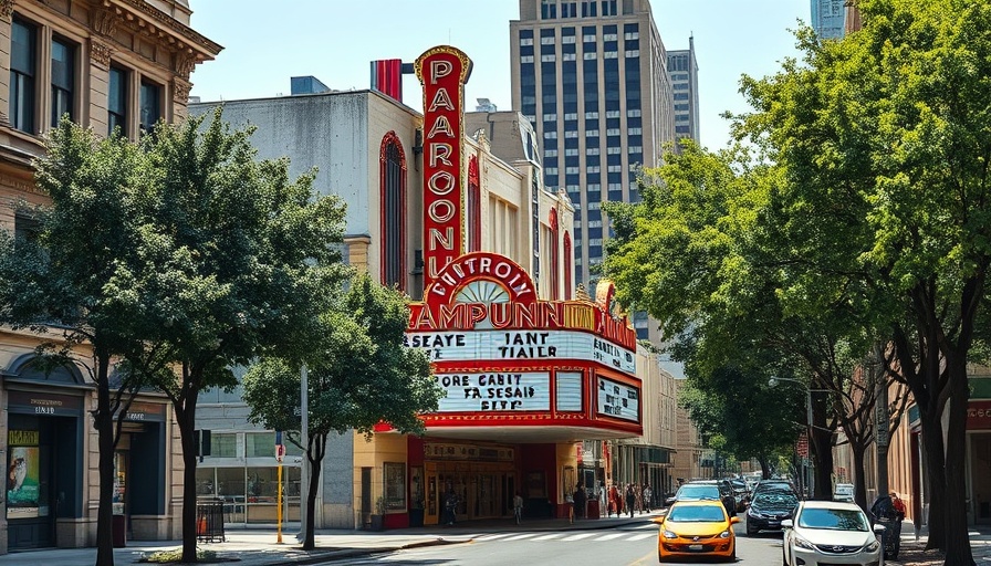 Paramount Theater in Austin, vibrant sign, classic architecture.