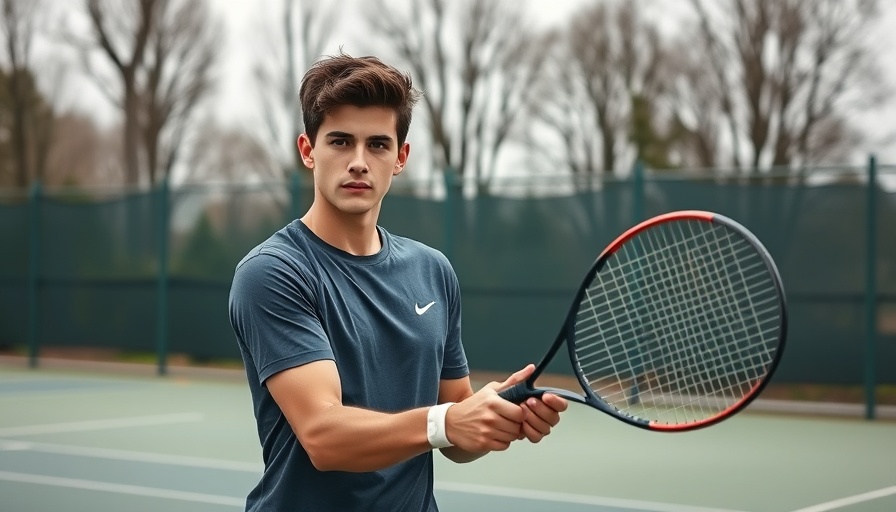 Tennis player demonstrating hidden strategy in lob serves on court.