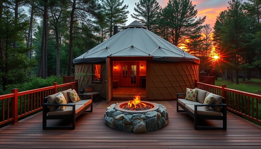 Unique hotel in Texas featuring a yurt with a scenic deck.