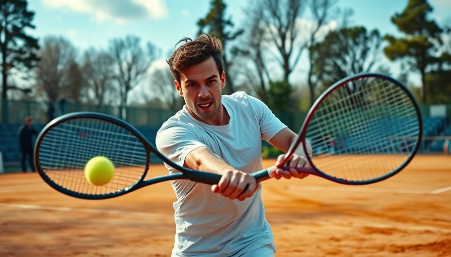 Unexpected tennis shot during match, surprising sports moments.