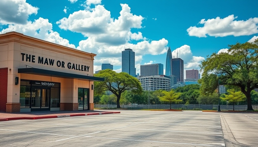 Austin skyline with gallery and parking, exclusive dining context.