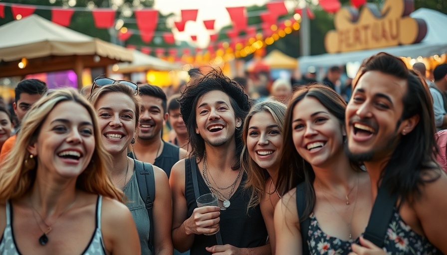 Friends enjoying a music festival in Austin's vibrant weekend.