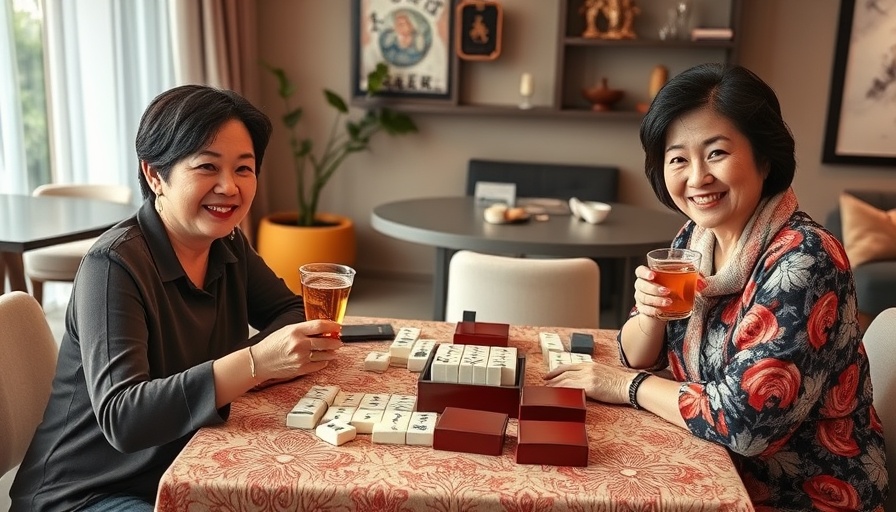 Austin Mahjong community gathering with women playing Mahjong.