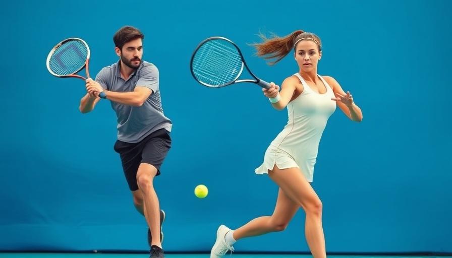 Power on the two-handed backhand technique in vibrant tennis action.