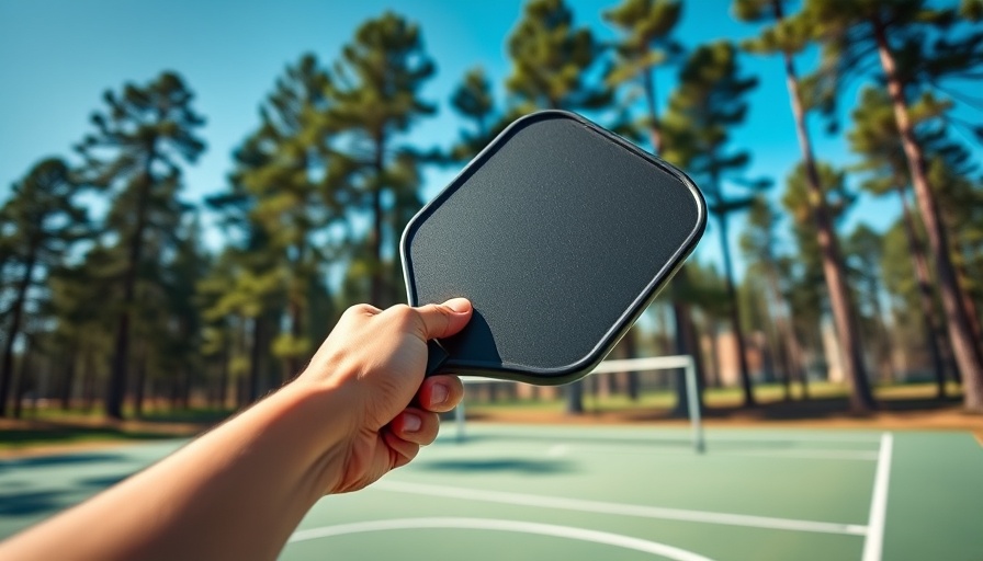 Pickleball paddle close-up on an outdoor court in Austin