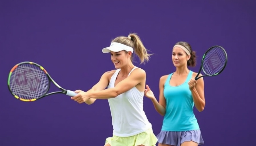 Tennis players illustrating hip rotation impact on forehand technique.