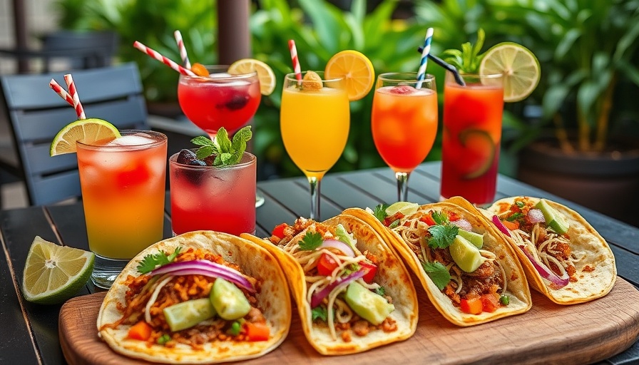 Variety of cocktails and tacos at Austin mezcal bar opening.