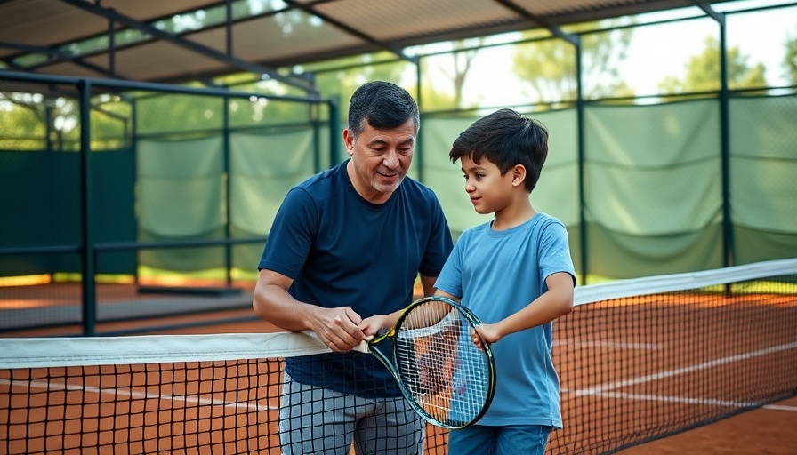Tennis coach teaches young player how to improve your game at the net.