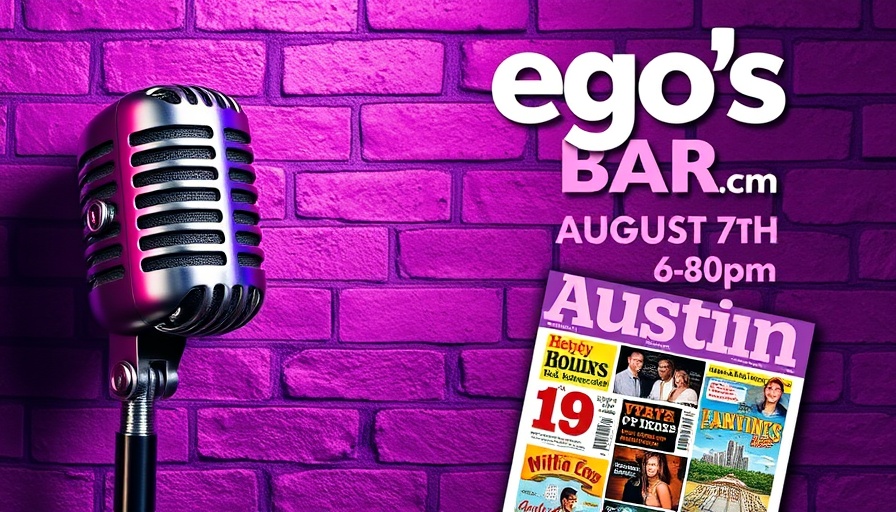 Austin special events poster for Ego's Bar on August 7th.