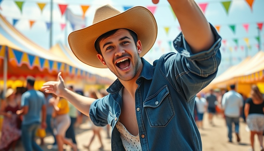 Bananaball dance game performer in cowboy hat dancing energetically