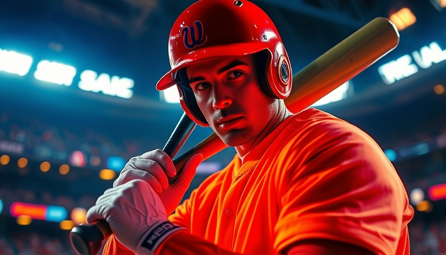 Cosmic Baseball neon night game promotion with dynamic player and graphics.
