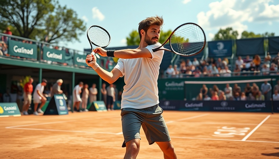 Too relaxed on the tennis court, casual player on clay.