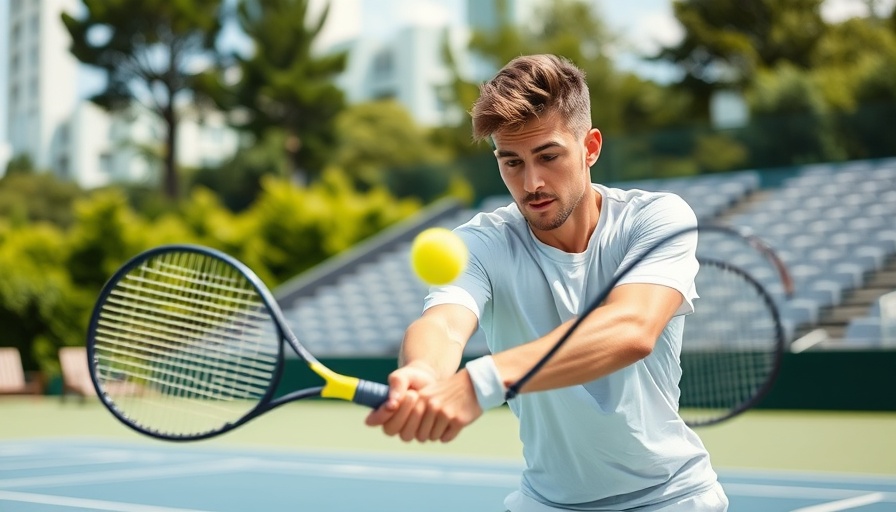Focused tennis player mastering the perfect drop shot on court.