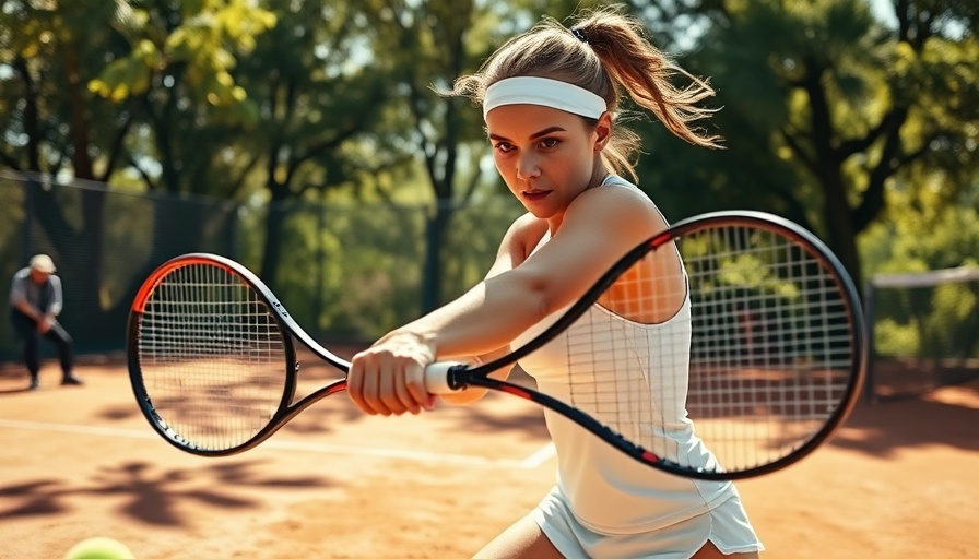 Female tennis player preparing shot highlighting role of left hand.