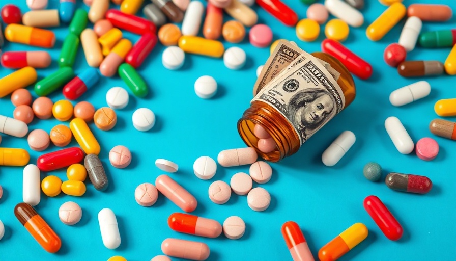 Medicare Part D Spending on Diabetes Drugs visualized with pills and money.