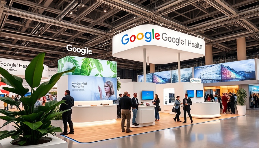 Google Health booth showcasing technology at convention