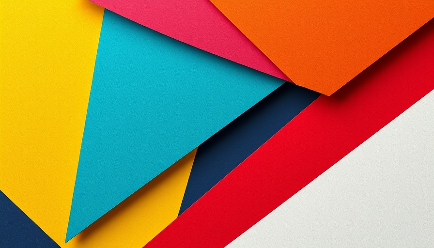 Abstract geometric artwork with colorful shapes, FDA vaccine meeting cancellation concept.