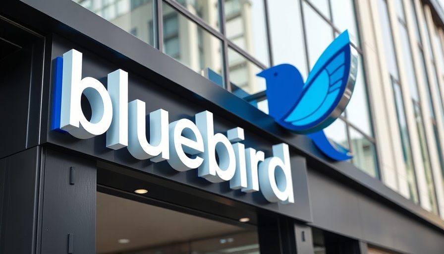 Bluebird Bio logo on building highlights FDA Turbulence.