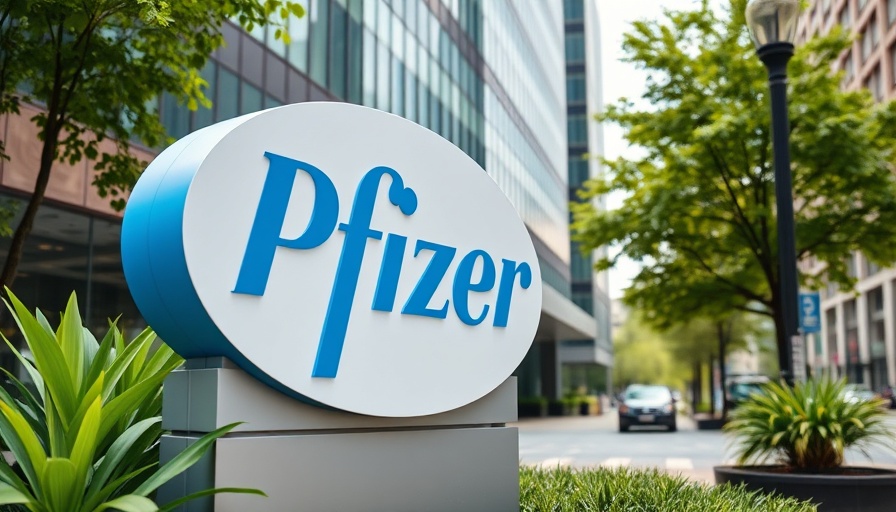 Pfizer DEI changes sign outside corporate building.
