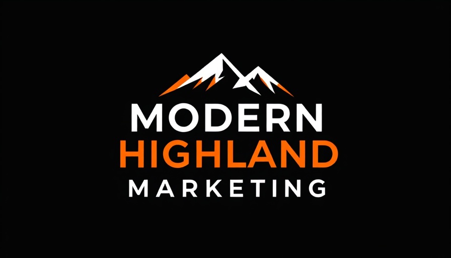 Highland Marketing logo with bold text and orange accent