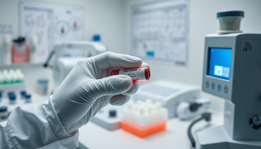 Lab technician conducting high sensitivity cardiac troponin test.