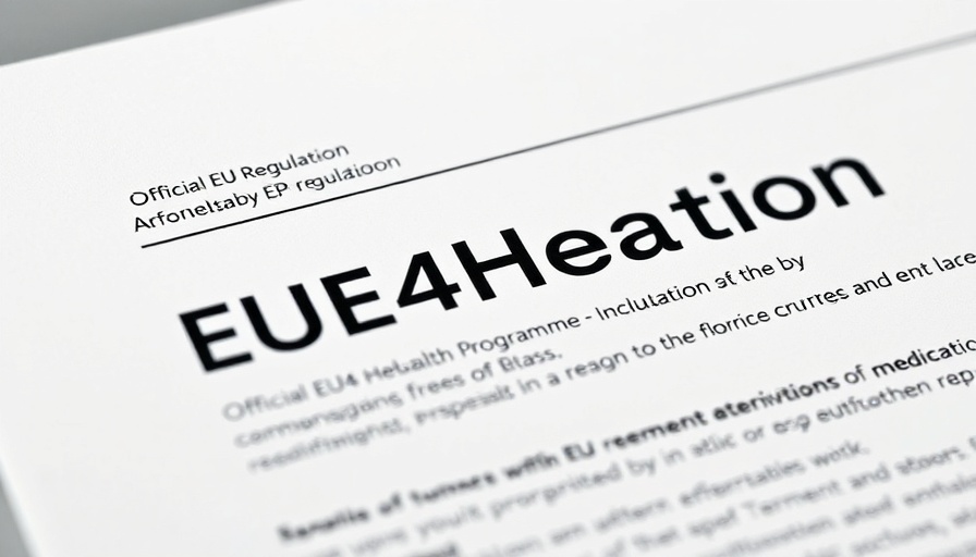 Official EU document cover discussing EU4Health Programme Regulation.