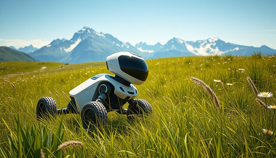 Shape-shifting robot efficiently navigating a mountainous terrain.