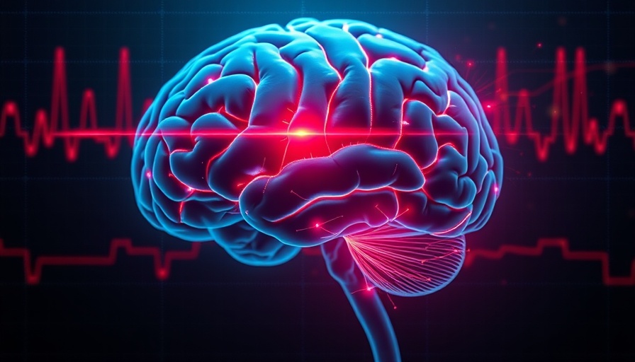 Brain with EEG showing highlighted area related to Essential Tremor Treatment Trials.