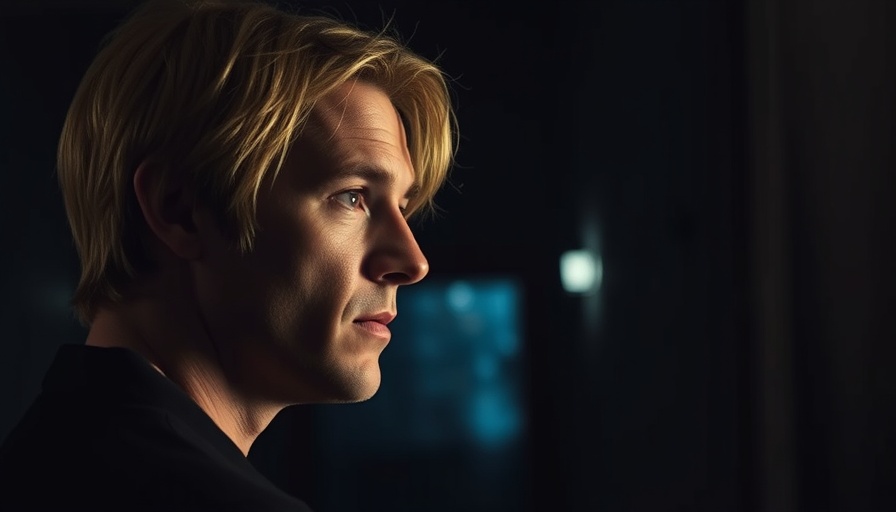 Side portrait of a man in dramatic lighting, Crypto Strategic Reserve.