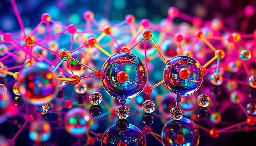 Colorful spheres and lines illustrating Hybrid WAN solutions concept.