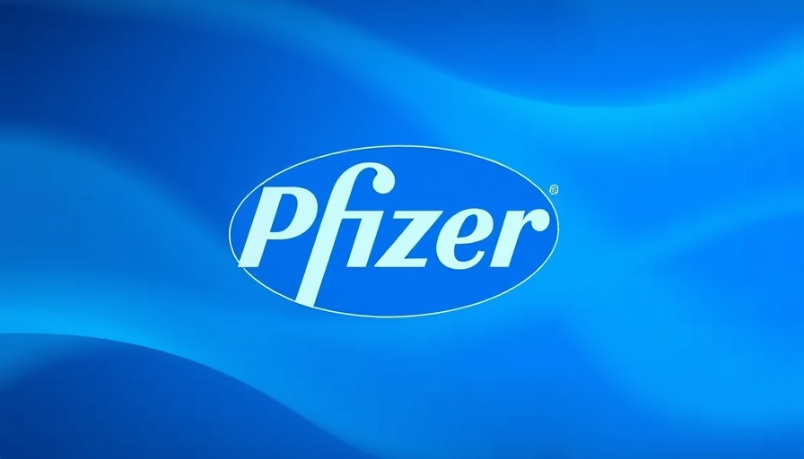 Pfizer's GenAI Health Answers; abstract blue background with logo.