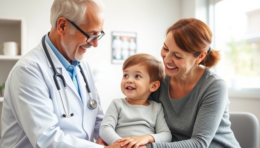 Value-based pediatric care clinics with doctor and child interaction.