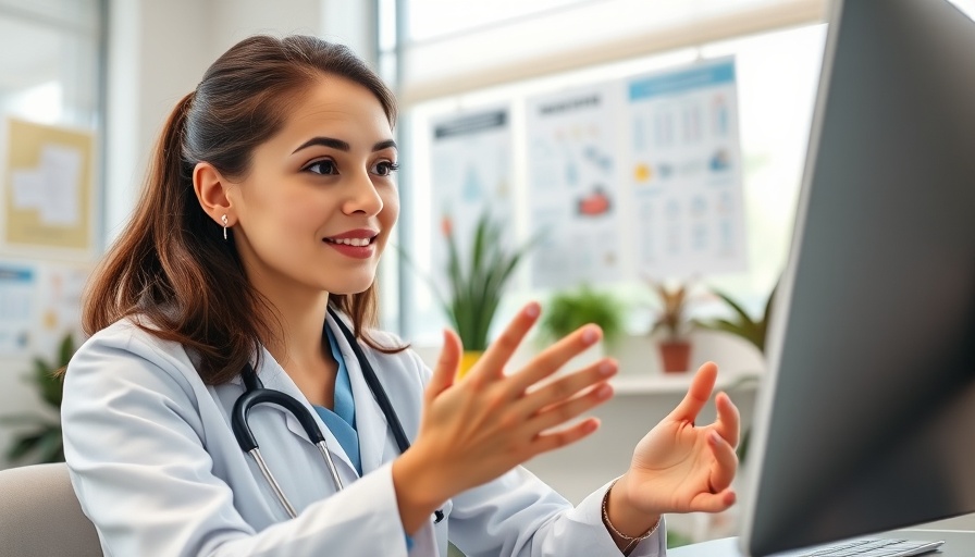 Female doctor offering online consultation, New Zealand 24/7 telehealth service.
