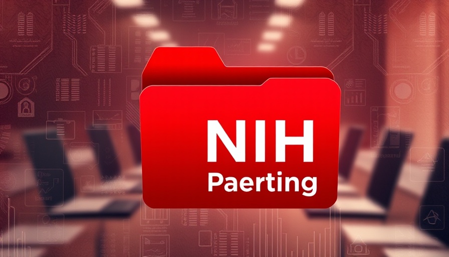 NIH patenting visual representation with colorful folder icons.