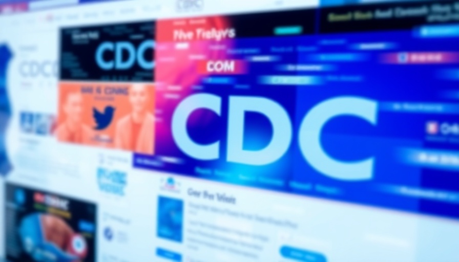 CDC website chaos depicting email and survey mistake visual.