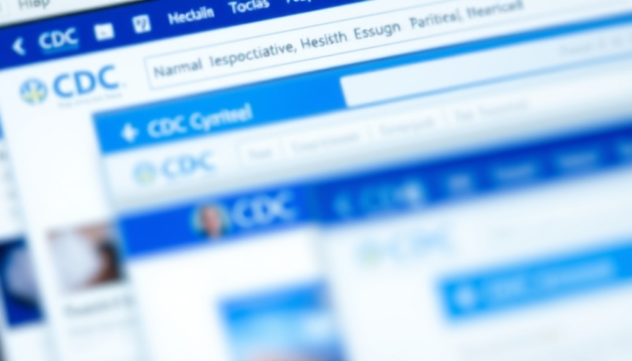 Blurred CDC website pages creating chaos, representing email confusion at universities.