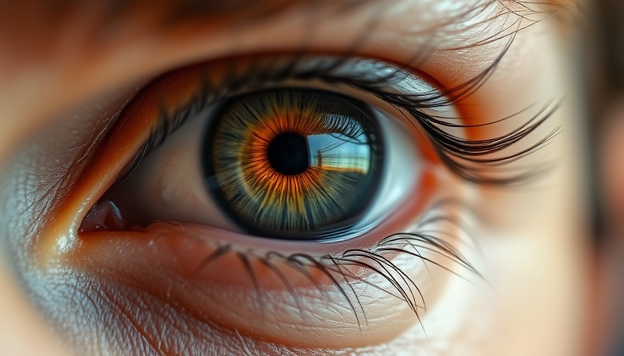 Close-up of eye, detailed view, gene therapy in an implant.