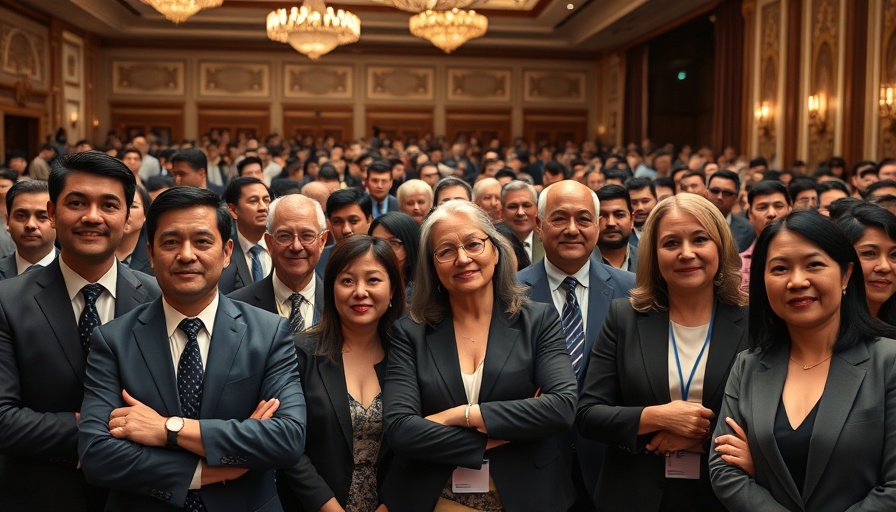 AI Censorship Allegations: Business leaders confer at a formal event.