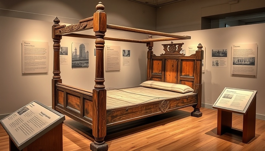 Ancient tilted bed on display highlighting benefits of tilting your bed.