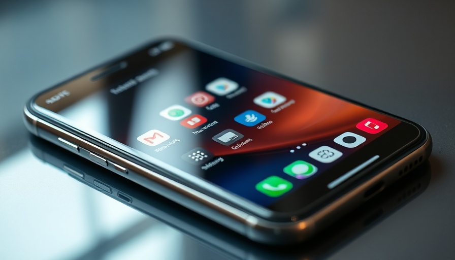 iPhone 17 with port-free design showcasing home screen.