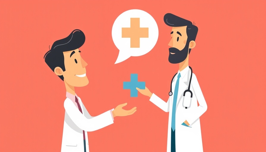 Abstract illustration on specialty care pricing transparency, businessman with coin and doctor with healthcare cross.