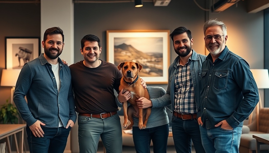 Group of men and dog in modern office, related to acquire Wiz.