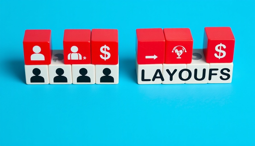 Conceptual blocks with people icons representing AHRQ layoffs impact on health care quality.