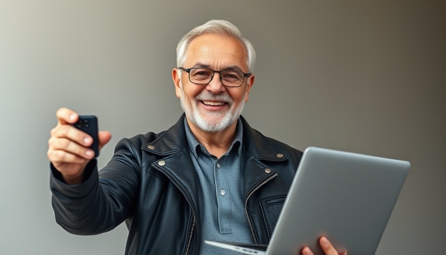 Nvidia AI chip market challenges displayed by a man with tech devices.