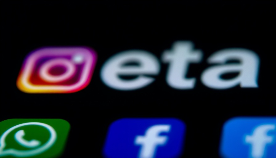 UK data tracking lawsuit concept with blurred Meta logo.